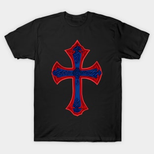 Blue Celtic Cross T-Shirt